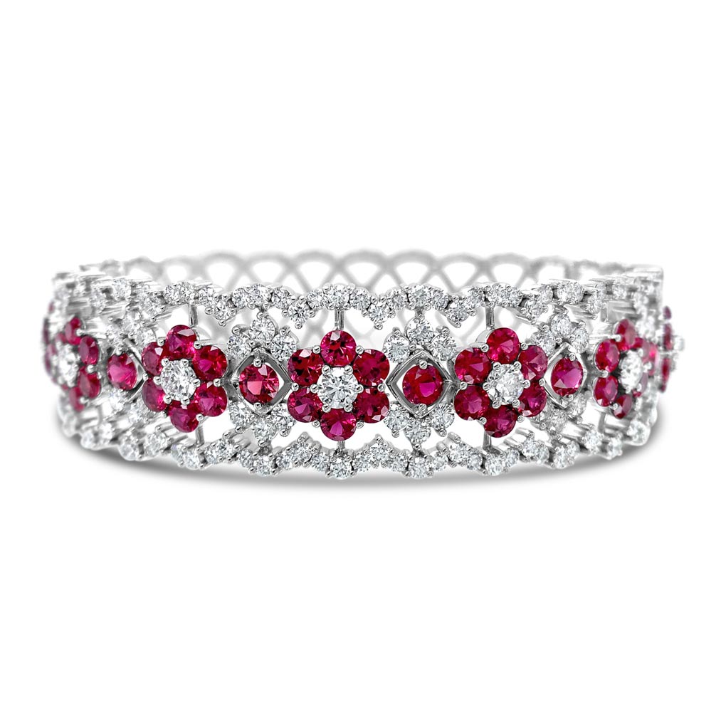 Jack Kelege Ruby & Diamond Bracelet